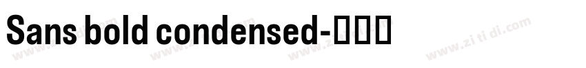 Sans bold condensed字体转换